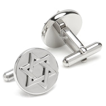 Load image into Gallery viewer, Star of David Stainless Steel Cufflinks
