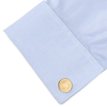 Load image into Gallery viewer, Gold Dove Radial Cufflinks
