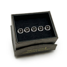 Load image into Gallery viewer, Faceted Onyx Cushion 5-Studs
