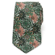 Load image into Gallery viewer, Kaleido Floral Coral Accented Men's Tie
