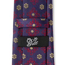 Load image into Gallery viewer, Deep Purple Floral Men's Tie

