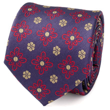 Load image into Gallery viewer, Deep Purple Floral Men's Tie
