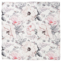 Load image into Gallery viewer, Painted Floral Gray Pocket Square
