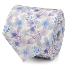 Load image into Gallery viewer, Watercolor Lavender Tie and Pocket Square Gift Set
