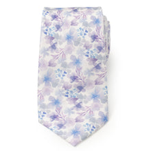 Load image into Gallery viewer, Watercolor Lavender Mix Print Silk Men&#39;s Tie
