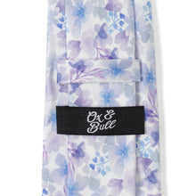 Load image into Gallery viewer, Watercolor Lavender Mix Print Silk Men&#39;s Tie
