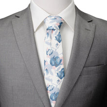 Load image into Gallery viewer, White Floral Patterned Printed Men&#39;s Tie
