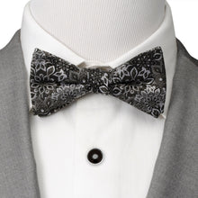 Load image into Gallery viewer, Kaleido Floral Charcoal Men's Bow Tie
