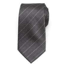 Load image into Gallery viewer, Woven Gray Stripe Men&#39;s Tie
