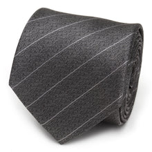 Load image into Gallery viewer, Woven Gray Stripe Men&#39;s Tie
