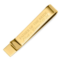 Load image into Gallery viewer, Wedding Party Gold Engravable Tie Bar
