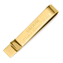 Load image into Gallery viewer, Wedding Party Gold Engravable Tie Bar
