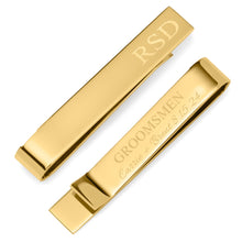 Load image into Gallery viewer, Wedding Party Gold Engravable Tie Bar

