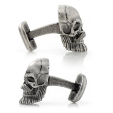Load image into Gallery viewer, Stainless Steel Mustache Skull Cufflinks
