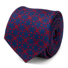 Load image into Gallery viewer, Navy/Red Patterned Men's Tie
