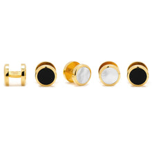 Load image into Gallery viewer, Mixed Gold White Pave Crystal 5-Stud Set
