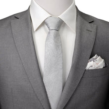 Load image into Gallery viewer, Floral Gray Men's Tie
