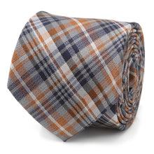 Load image into Gallery viewer, Gray Plaid Men&#39;s Tie
