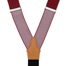 Load image into Gallery viewer, Maroon Dot Convertible Suspenders
