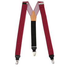 Load image into Gallery viewer, Maroon Dot Convertible Suspenders
