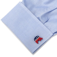Load image into Gallery viewer, Stainless Steel Republican Elephant Cufflinks
