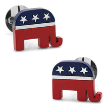 Load image into Gallery viewer, Stainless Steel Republican Elephant Cufflinks
