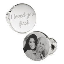 Load image into Gallery viewer, I Loved You First Custom Photo Cufflinks
