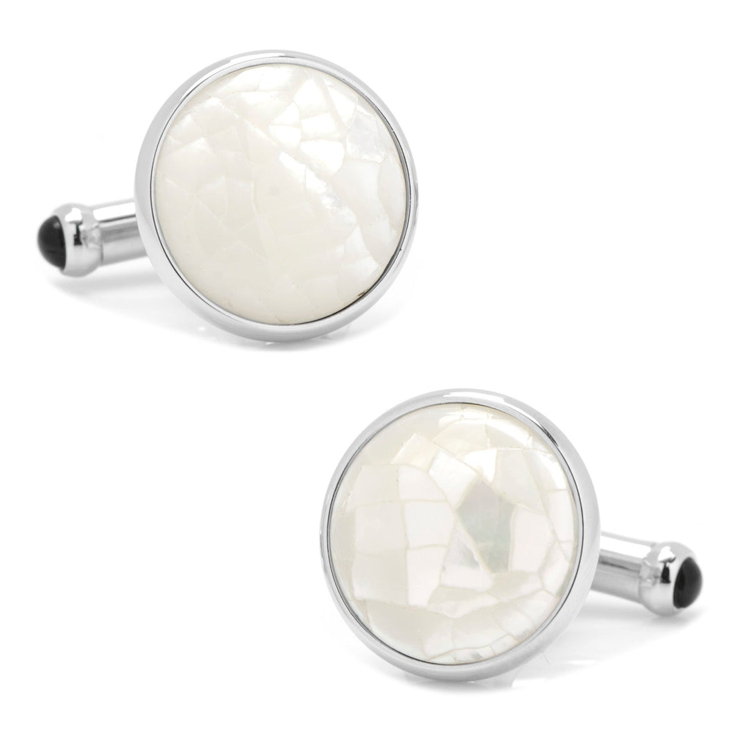 Sterling Mosaic Mother of Pearl Cufflinks