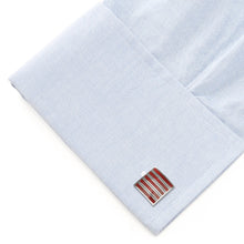 Load image into Gallery viewer, Red and Gray Striped Square Cufflinks
