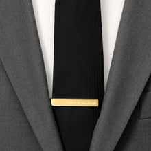 Load image into Gallery viewer, Wedding Title Engravable Gold Tie Bar
