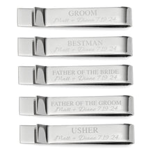 Load image into Gallery viewer, Wedding Party Engravable Tie Bar
