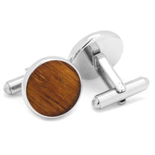 Load image into Gallery viewer, Stainless Steel Wood Cufflinks
