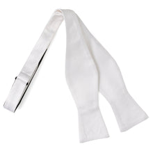Load image into Gallery viewer, White Silk Self Bow Tie
