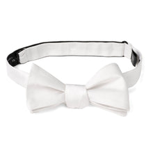 Load image into Gallery viewer, White Silk Self Bow Tie
