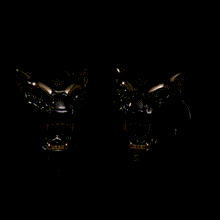 Load image into Gallery viewer, Sterling Silver Black and 14K Gold Vermeil Panther Cufflinks
