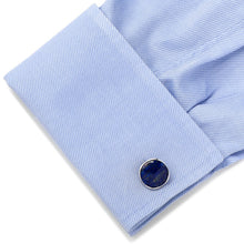 Load image into Gallery viewer, Sterling Silver Classic Formal Lapis Cufflinks
