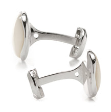 Load image into Gallery viewer, Sterling Silver Classic Formal Mother of Pearl Cufflinks
