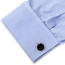 Load image into Gallery viewer, Sterling Silver Classic Formal Onyx Cufflinks
