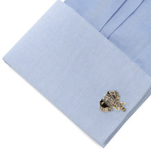 Load image into Gallery viewer, Sterling Silver and 14K Gold Vermeil Elephant Cufflinks
