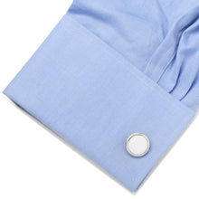 Load image into Gallery viewer, Sterling Silver Rope Border Engravable Round Cufflinks
