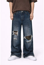 Load image into Gallery viewer, AZUL DISTRESSED CAMO PATCHWORK DENIM
