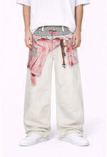 Load image into Gallery viewer, PINK SAGGED DENIM
