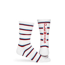 Load image into Gallery viewer, White Stripe Ole Miss Casual Crew

