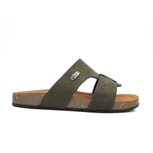 Load image into Gallery viewer, Olive Green Strap Slides
