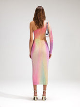 Load image into Gallery viewer, One-Shoulder Slit Dress with Cinched Waist For Women, Upper East Side, BYMANYC New York.
