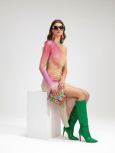 Load image into Gallery viewer, One-Shoulder Slit Dress with Cinched Waist For Women, Upper East Side, BYMANYC New York.
