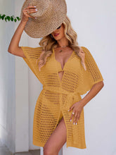 Load image into Gallery viewer, Cardigan Crochet Split Beach Cover Up With Belt | NCS
