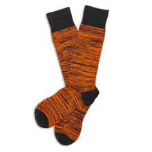Load image into Gallery viewer, Orange and Black Marl Dress Socks
