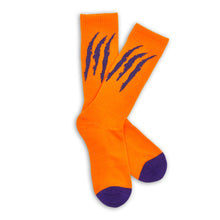 Load image into Gallery viewer, Orange / Purple Scratch Casual Socks
