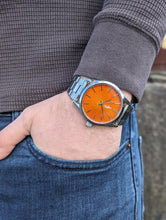 Load image into Gallery viewer, Orange Sunburst Watch
